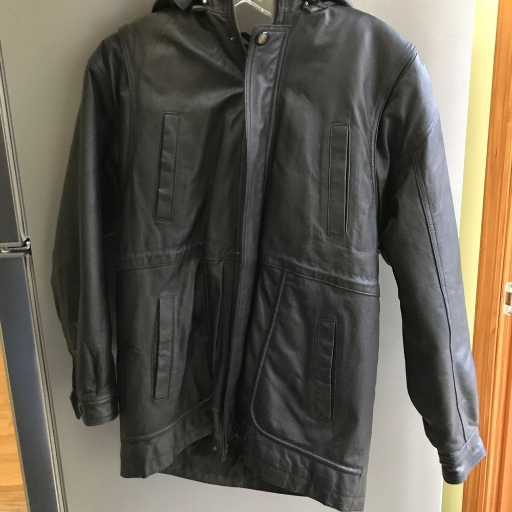 Genuine leather heavy kids jacket size XL